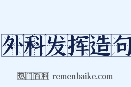 外科发挥造句是什么意思的图片